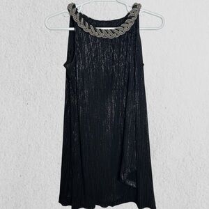 Laura petites black & silver mini dress